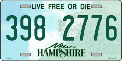 NH license plate 3982776