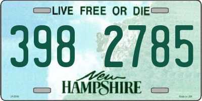 NH license plate 3982785