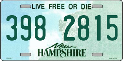 NH license plate 3982815