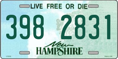 NH license plate 3982831