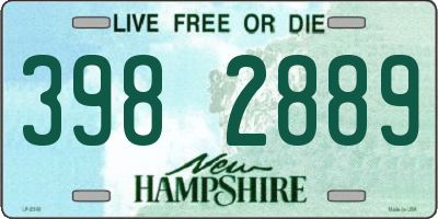 NH license plate 3982889