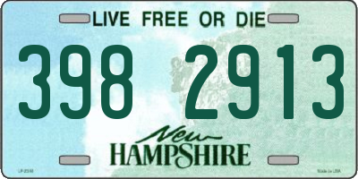 NH license plate 3982913