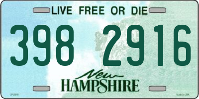 NH license plate 3982916