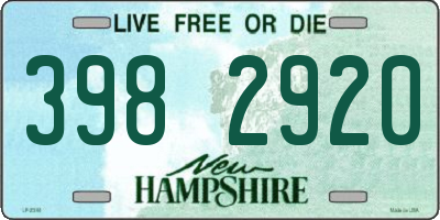 NH license plate 3982920