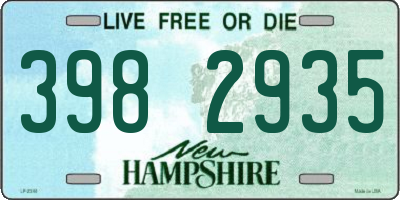 NH license plate 3982935