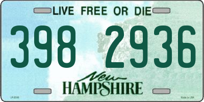 NH license plate 3982936