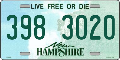 NH license plate 3983020