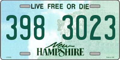 NH license plate 3983023