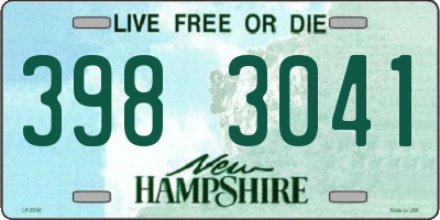 NH license plate 3983041
