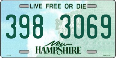 NH license plate 3983069