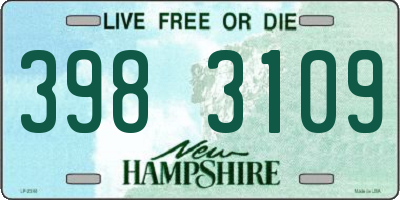 NH license plate 3983109