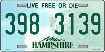 NH license plate 3983139