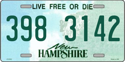NH license plate 3983142