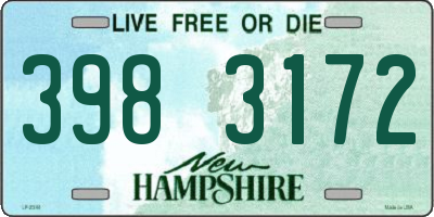 NH license plate 3983172