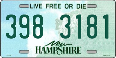 NH license plate 3983181