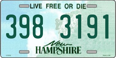 NH license plate 3983191