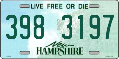 NH license plate 3983197