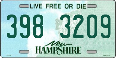 NH license plate 3983209