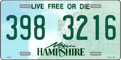 NH license plate 3983216