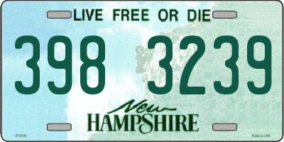NH license plate 3983239