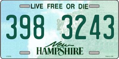 NH license plate 3983243