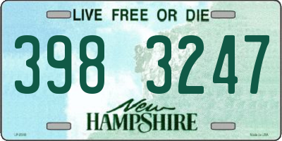 NH license plate 3983247