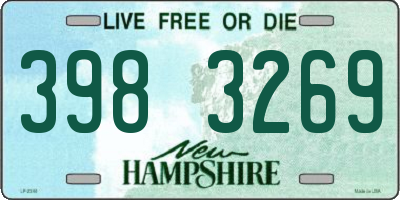 NH license plate 3983269