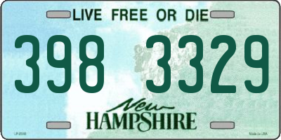 NH license plate 3983329