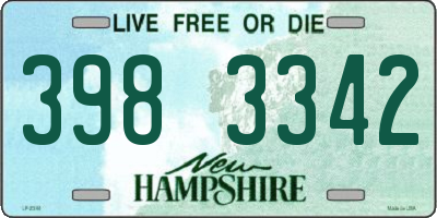 NH license plate 3983342