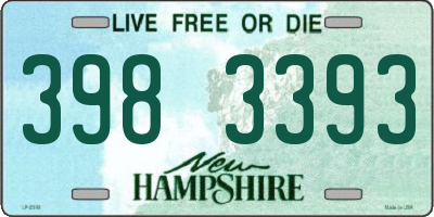 NH license plate 3983393