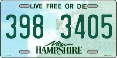 NH license plate 3983405