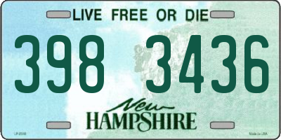 NH license plate 3983436