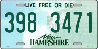 NH license plate 3983471