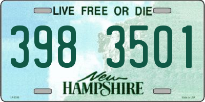 NH license plate 3983501