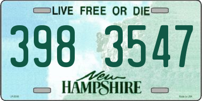 NH license plate 3983547