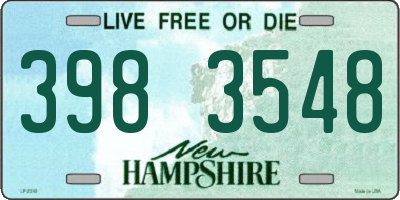 NH license plate 3983548