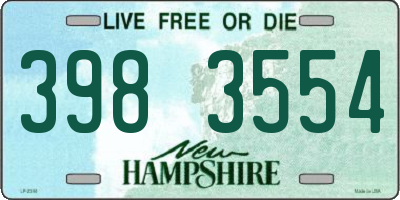 NH license plate 3983554