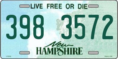 NH license plate 3983572