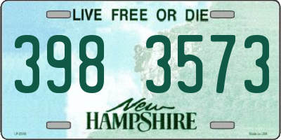 NH license plate 3983573