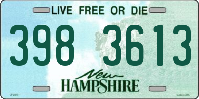 NH license plate 3983613