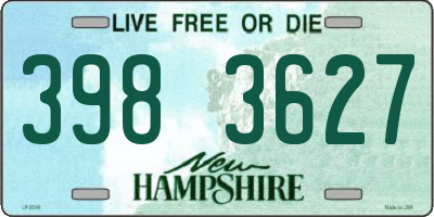 NH license plate 3983627