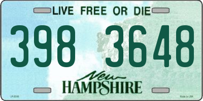 NH license plate 3983648