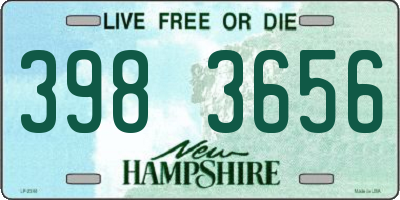 NH license plate 3983656