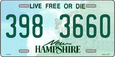 NH license plate 3983660