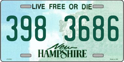 NH license plate 3983686