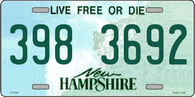 NH license plate 3983692
