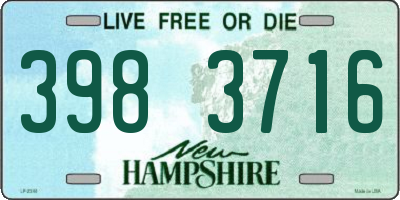 NH license plate 3983716
