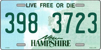 NH license plate 3983723