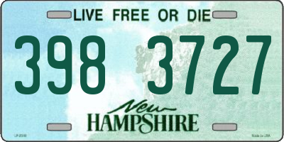 NH license plate 3983727