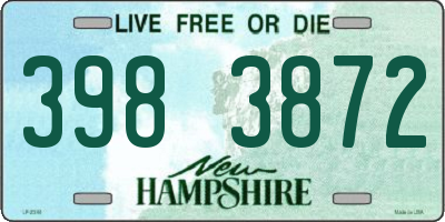 NH license plate 3983872